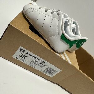 Adidas White and Green Baby Walker Shoes